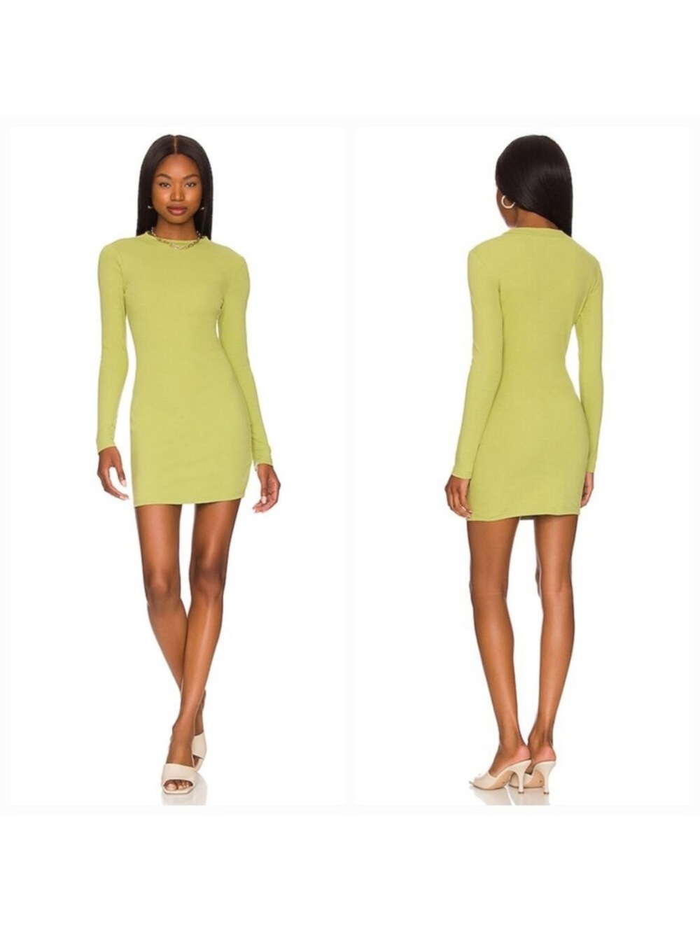 All the Ways Fia NEVER WORN Women's Long Sleeve Lime Mini dress